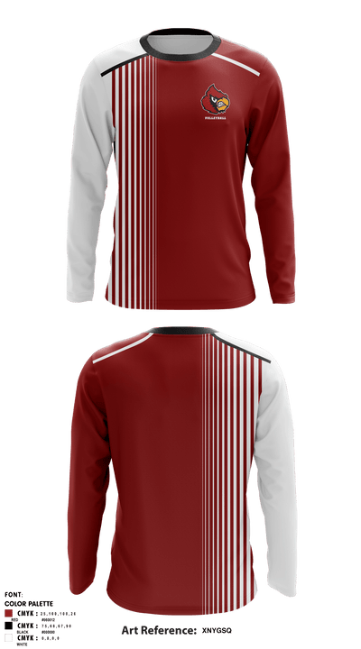 Robertson High School Volleyball 17945585 Long Sleeve Performance Shirt - 1