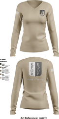 128 MP CO 26759582 Women's Long Sleeve V-neck Shirt - 6