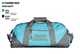 Duffle Bag, Dbacks, Baseball, Teamtime, Team time, sublimation, custom sports apparel, team uniforms, spirit wear, spiritwear, sports uniforms, custom shirts, team store, custom team store, fundraiser sports, apparel fundraiser