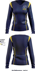 Bow High School Hockey 89275708 Women's Long Sleeve V-neck Shirt - 1
