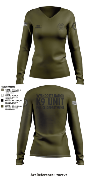 Women's Long Sleeve Vneck Shirt, , Police, Teamtime, Team time, sublimation, custom sports apparel, team uniforms, spirit wear, spiritwear, sports uniforms, custom shirts, team store, custom team store, fundraiser sports, apparel fundraiser