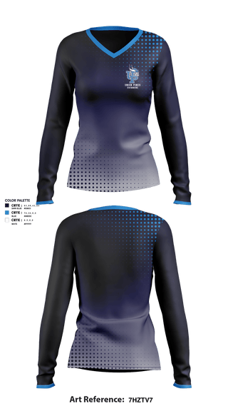 Women's Long Sleeve Vneck Shirt, Union Pines High School Swimming, Swimming, Teamtime, Team time, sublimation, custom sports apparel, team uniforms, spirit wear, spiritwear, sports uniforms, custom shirts, team store, custom team store, fundraiser sports, apparel fundraiser