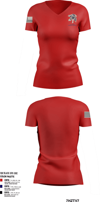 Women's Short Sleeve Vneck Shirt, S-2 Food Service Division, Navy, Teamtime, Team time, sublimation, custom sports apparel, team uniforms, spirit wear, spiritwear, sports uniforms, custom shirts, team store, custom team store, fundraiser sports, apparel fundraiser
