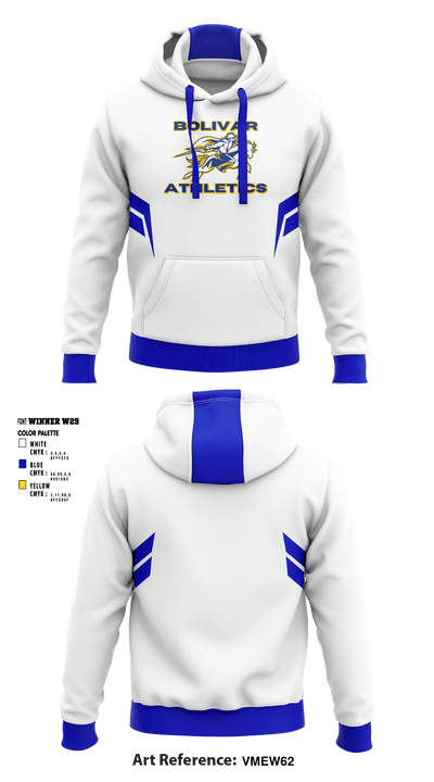 Bolivar Middle School Basketball 46084278 Hoodie - 1