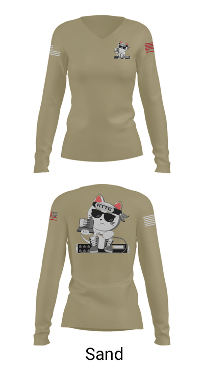 KTTE 76200100 Women's Long Sleeve V-neck Shirt - 42