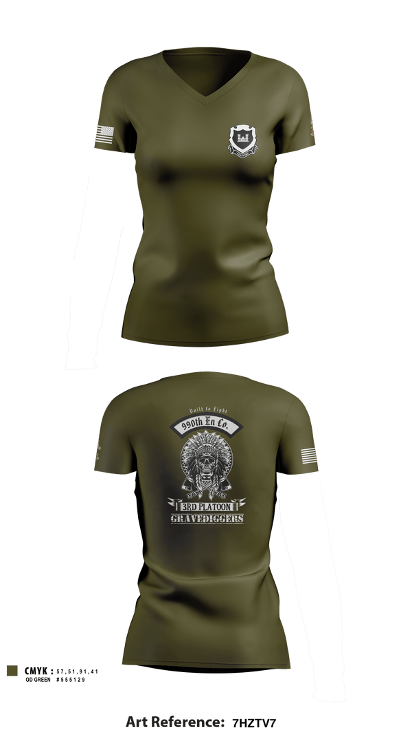 Women's Short Sleeve Vneck Shirt, , Army, Teamtime, Team time, sublimation, custom sports apparel, team uniforms, spirit wear, spiritwear, sports uniforms, custom shirts, team store, custom team store, fundraiser sports, apparel fundraiser