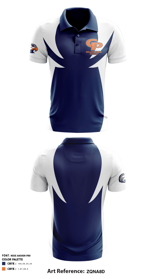 Short Sleeve Performance Polo, College Place Wrestling, Wrestling, Teamtime, Team time, sublimation, custom sports apparel, team uniforms, spirit wear, spiritwear, sports uniforms, custom shirts, team store, custom team store, fundraiser sports, apparel fundraiser