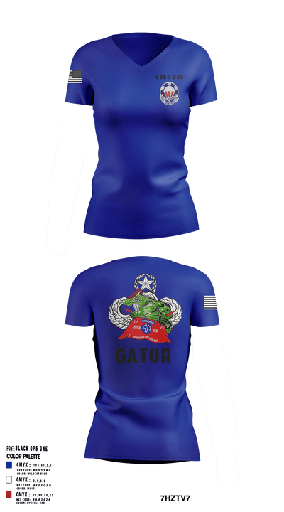 82nd BSB 82nd ABN DIV 96465842 Women's Short Sleeve V-neck Shirt - 4