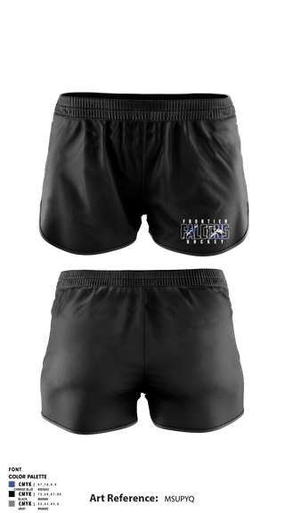 Women's Shorts, Frontier Central Hockey, Hockey, Teamtime, Team time, sublimation, custom sports apparel, team uniforms, spirit wear, spiritwear, sports uniforms, custom shirts, team store, custom team store, fundraiser sports, apparel fundraiser