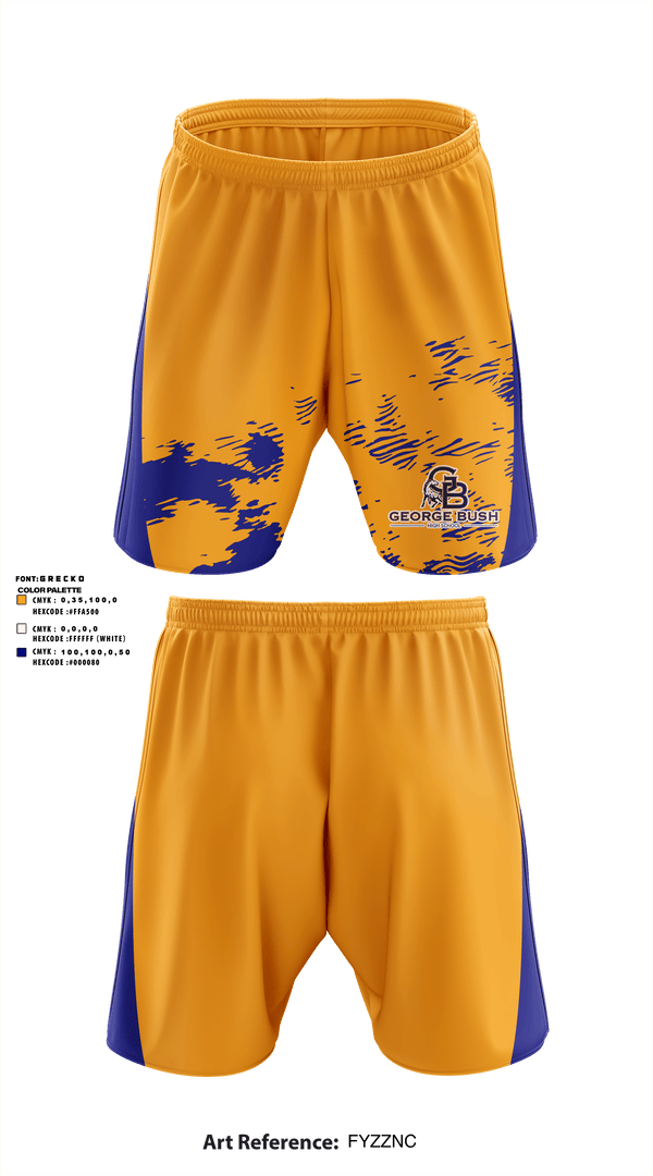 Athletic Shorts With Pockets, George Bush High School, Spirit Store, Teamtime, Team time, sublimation, custom sports apparel, team uniforms, spirit wear, spiritwear, sports uniforms, custom shirts, team store, custom team store, fundraiser sports, apparel fundraiser