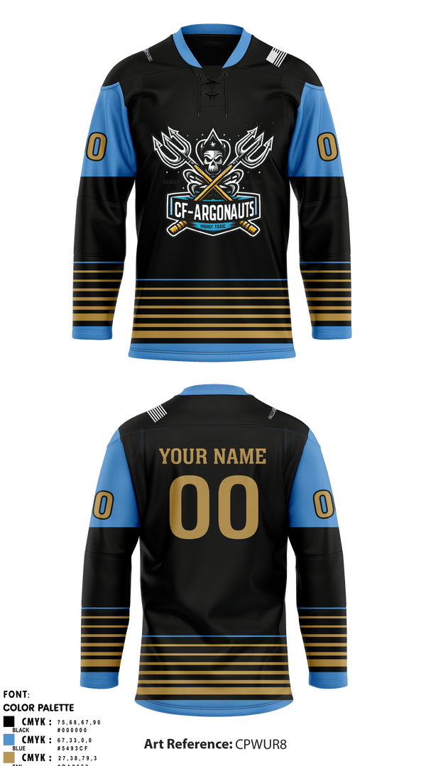 Hockey Jersey, CF-ARGONAUTS, Ice Hockey, Teamtime, Team time, sublimation, custom sports apparel, team uniforms, spirit wear, spiritwear, sports uniforms, custom shirts, team store, custom team store, fundraiser sports, apparel fundraiser
