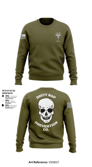 Crew Neck Sweatshirt, 2-319th AFAR MED PLT, Army, Teamtime, Team time, sublimation, custom sports apparel, team uniforms, spirit wear, spiritwear, sports uniforms, custom shirts, team store, custom team store, fundraiser sports, apparel fundraiser