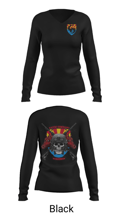 Women's Long Sleeve Vneck Shirt, , Army, Teamtime, Team time, sublimation, custom sports apparel, team uniforms, spirit wear, spiritwear, sports uniforms, custom shirts, team store, custom team store, fundraiser sports, apparel fundraiser