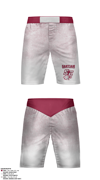 Santiam Christian School Wrestling 60304138 Fight Shorts - 3