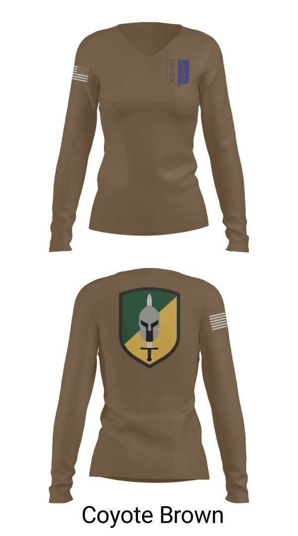 Women's Long Sleeve Vneck Shirt, , Army, Teamtime, Team time, sublimation, custom sports apparel, team uniforms, spirit wear, spiritwear, sports uniforms, custom shirts, team store, custom team store, fundraiser sports, apparel fundraiser