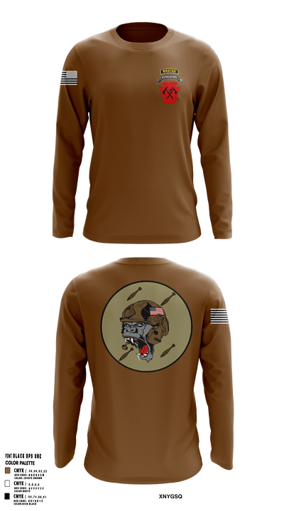 A co 1-111th MTR 82316026 Long Sleeve Performance Shirt - 1