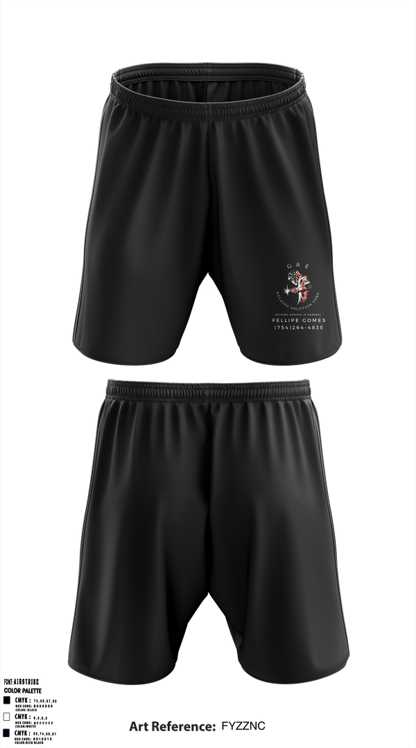 Athletic Shorts With Pockets, G&E Welding Solution Corp., Army, Teamtime, Team time, sublimation, custom sports apparel, team uniforms, spirit wear, spiritwear, sports uniforms, custom shirts, team store, custom team store, fundraiser sports, apparel fundraiser