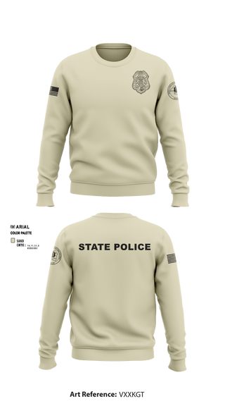 Crew Neck Sweatshirt, , Police, Teamtime, Team time, sublimation, custom sports apparel, team uniforms, spirit wear, spiritwear, sports uniforms, custom shirts, team store, custom team store, fundraiser sports, apparel fundraiser