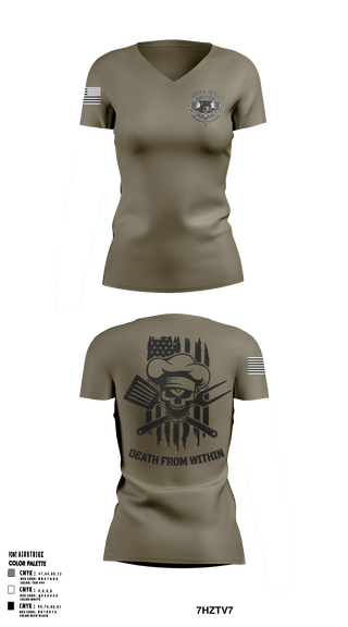 Women's Short Sleeve Vneck Shirt, , Army, Teamtime, Team time, sublimation, custom sports apparel, team uniforms, spirit wear, spiritwear, sports uniforms, custom shirts, team store, custom team store, fundraiser sports, apparel fundraiser