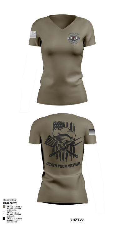 FSC 1-19th SFG(A) 54846303 Women's Short Sleeve V-neck Shirt - 51