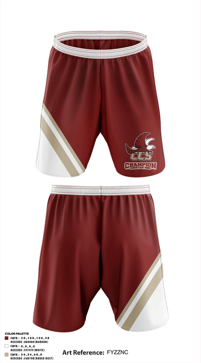 Champion Christian School Eagles 83069442 Athletic Shorts With Pockets - 3