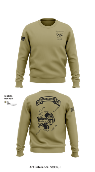 Crew Neck Sweatshirt, Tyler McCourt     37171288, Army, Teamtime, Team time, sublimation, custom sports apparel, team uniforms, spirit wear, spiritwear, sports uniforms, custom shirts, team store, custom team store, fundraiser sports, apparel fundraiser