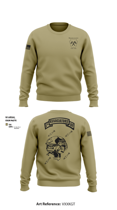 1-111th IN BN ** 38506759 Crew Neck Sweatshirt - 9