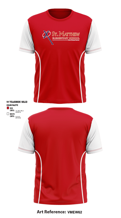 St Matthew School 2860517 Short Sleeve Performance Shirt - 1