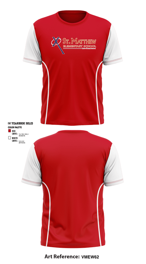 Short Sleeve Performance Shirt, St Matthew School, Spirit Store, Teamtime, Team time, sublimation, custom sports apparel, team uniforms, spirit wear, spiritwear, sports uniforms, custom shirts, team store, custom team store, fundraiser sports, apparel fundraiser