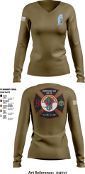 DDT 20743334 Women's Long Sleeve V-neck Shirt - 4