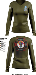 DDT 20743334 Women's Long Sleeve V-neck Shirt - 2