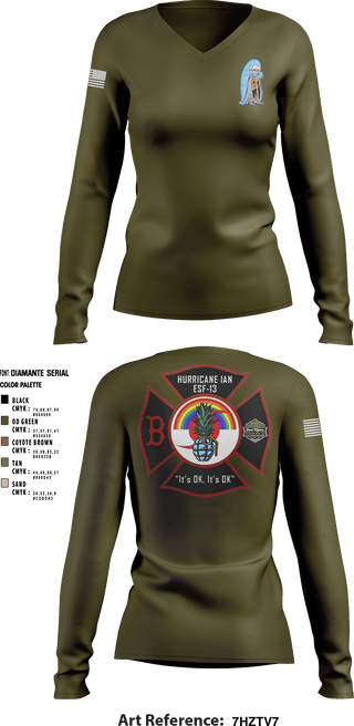 Women's Long Sleeve Vneck Shirt, , Police, Teamtime, Team time, sublimation, custom sports apparel, team uniforms, spirit wear, spiritwear, sports uniforms, custom shirts, team store, custom team store, fundraiser sports, apparel fundraiser