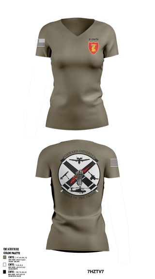 Women's Short Sleeve Vneck Shirt, , Army, Teamtime, Team time, sublimation, custom sports apparel, team uniforms, spirit wear, spiritwear, sports uniforms, custom shirts, team store, custom team store, fundraiser sports, apparel fundraiser