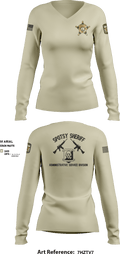 ASD 85875473 Women's Long Sleeve V-neck Shirt - 5