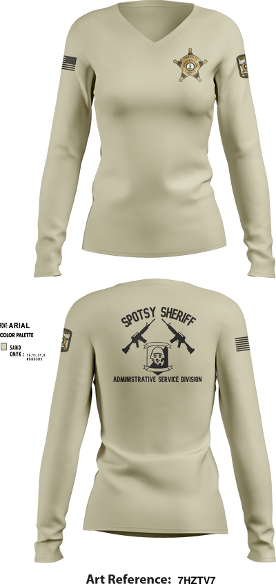 ASD 85875473 Women's Long Sleeve V-neck Shirt - 5