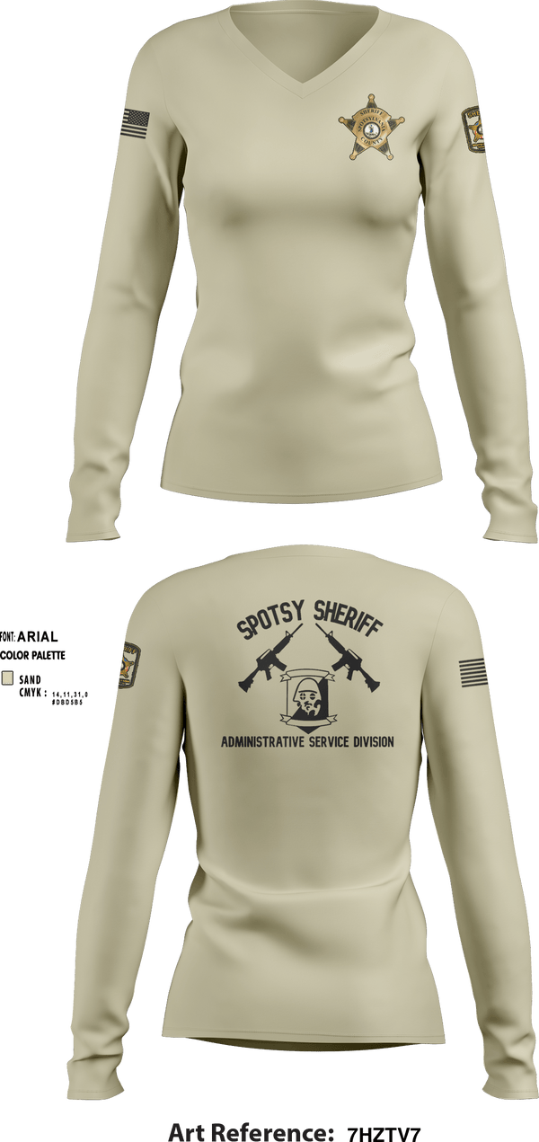 Women's Long Sleeve Vneck Shirt, , Police, Teamtime, Team time, sublimation, custom sports apparel, team uniforms, spirit wear, spiritwear, sports uniforms, custom shirts, team store, custom team store, fundraiser sports, apparel fundraiser