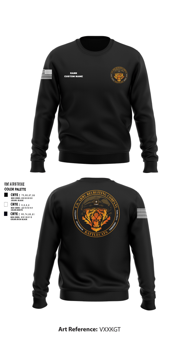 Crew Neck Sweatshirt, Evansville Army Recruiting Company, , Teamtime, Team time, sublimation, custom sports apparel, team uniforms, spirit wear, spiritwear, sports uniforms, custom shirts, team store, custom team store, fundraiser sports, apparel fundraiser