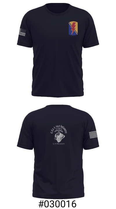 C Co. 1-160 Infantry 40456351 Short Sleeve Performance Shirt - 30