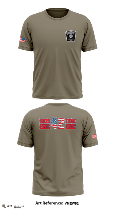 Boston Fire Department Engine-42 59280094 Short Sleeve Performance Shirt - 2