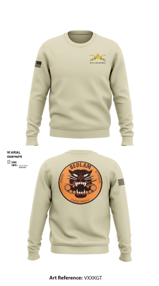 Crew Neck Sweatshirt, HHC 1-635TH AR, National Guard, Teamtime, Team time, sublimation, custom sports apparel, team uniforms, spirit wear, spiritwear, sports uniforms, custom shirts, team store, custom team store, fundraiser sports, apparel fundraiser