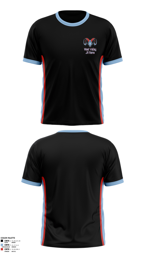 Short Sleeve Performance Shirt, West Valley JR Rams, Football, Teamtime, Team time, sublimation, custom sports apparel, team uniforms, spirit wear, spiritwear, sports uniforms, custom shirts, team store, custom team store, fundraiser sports, apparel fundraiser