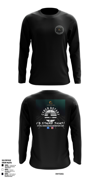 Cyber NotaryCyber Notary 34511159 Long Sleeve Performance Shirt - 1