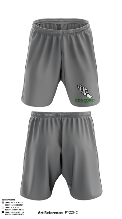 Concord High School Track 53059740 Athletic Shorts With Pockets - 6