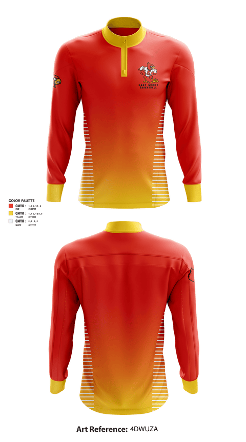 Quarter Zip Jacket, East Surry High School Basketball, Men's Basketball, Teamtime, Team time, sublimation, custom sports apparel, team uniforms, spirit wear, spiritwear, sports uniforms, custom shirts, team store, custom team store, fundraiser sports, apparel fundraiser