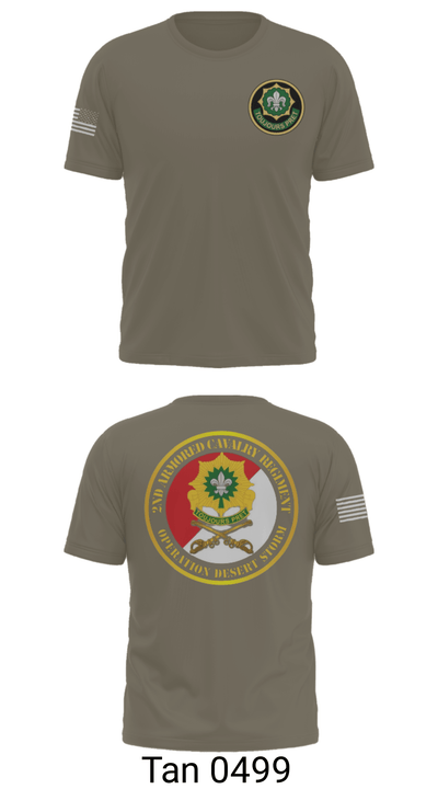 Second Armored Cavalry Regiment 2069337 Short Sleeve Performance Shirt - 35