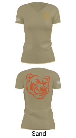 Women's Short Sleeve Vneck Shirt, , Army, Teamtime, Team time, sublimation, custom sports apparel, team uniforms, spirit wear, spiritwear, sports uniforms, custom shirts, team store, custom team store, fundraiser sports, apparel fundraiser