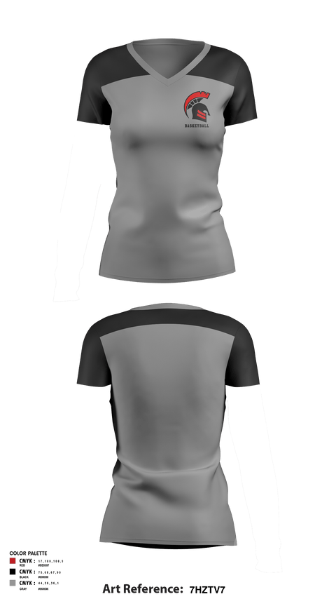 Women's Short Sleeve Vneck Shirt, Discovery High School Basketball, Men's Basketball, Teamtime, Team time, sublimation, custom sports apparel, team uniforms, spirit wear, spiritwear, sports uniforms, custom shirts, team store, custom team store, fundraiser sports, apparel fundraiser