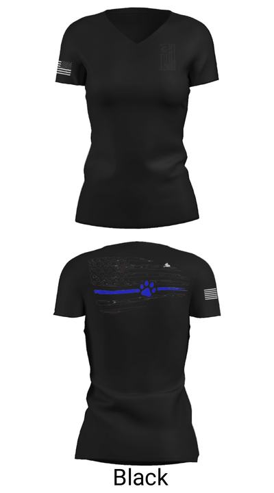 K-9 Crew 23249589 Women's Short Sleeve V-neck Shirt - 21