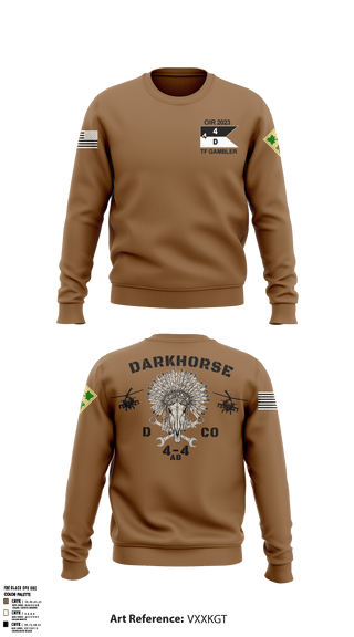 Crew Neck Sweatshirt, 4-4 AB DARKHORSE, Army, Teamtime, Team time, sublimation, custom sports apparel, team uniforms, spirit wear, spiritwear, sports uniforms, custom shirts, team store, custom team store, fundraiser sports, apparel fundraiser