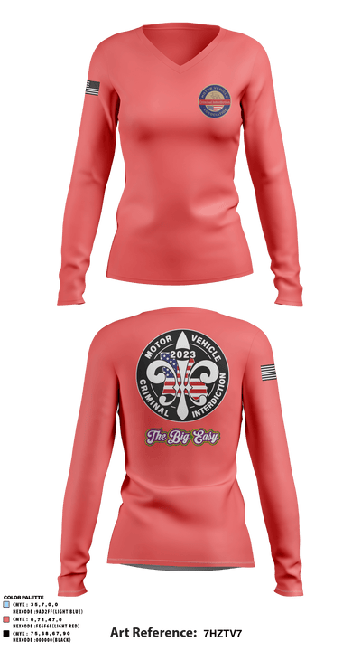 MVCI 44224138 Women's Long Sleeve V-neck Shirt - 2